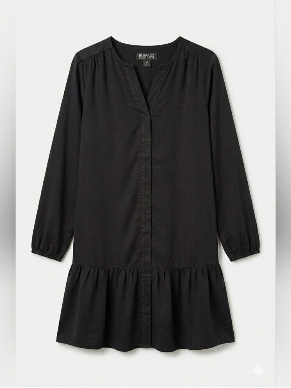 Buffalo David Bitton Black Long Sleeve Dress, Medium, NWT